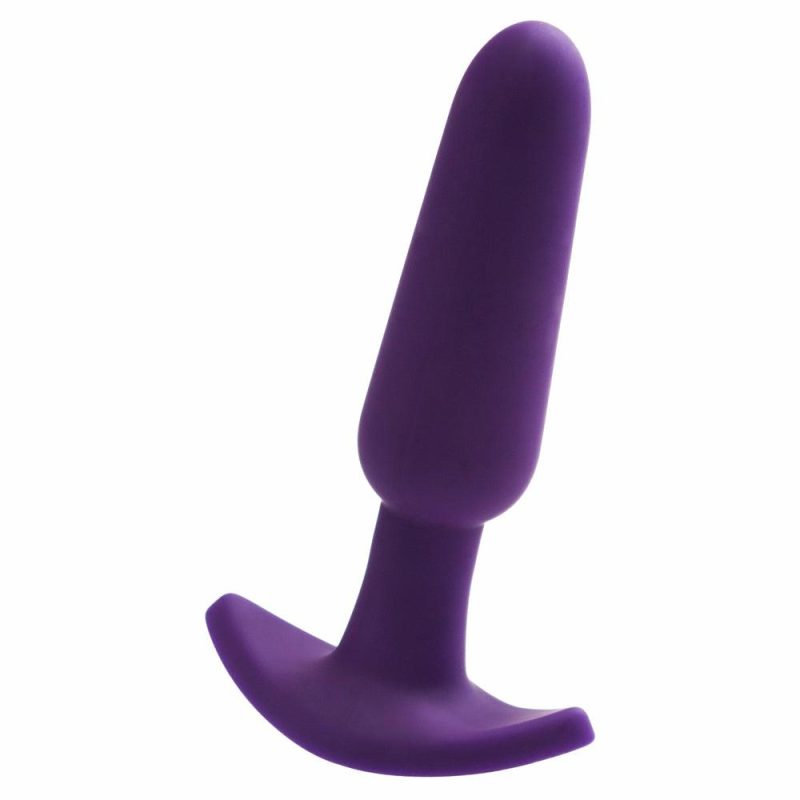 Bump Rechargeable Vibrating Anal Plug With Rocking Base Anal Toys Deep Purple