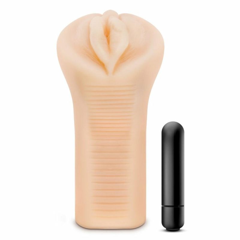 M Elite Veronika Self-Lubricating Vibrating Vaginal Stroker His Sex Toys