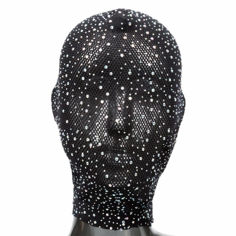 Radiance Rhinestone Mesh Full Hood Cover Bondage & Fetish