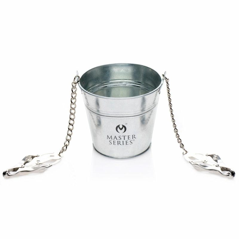 Slave Bucket With Labia & Nipple Clamps Bondage & Fetish