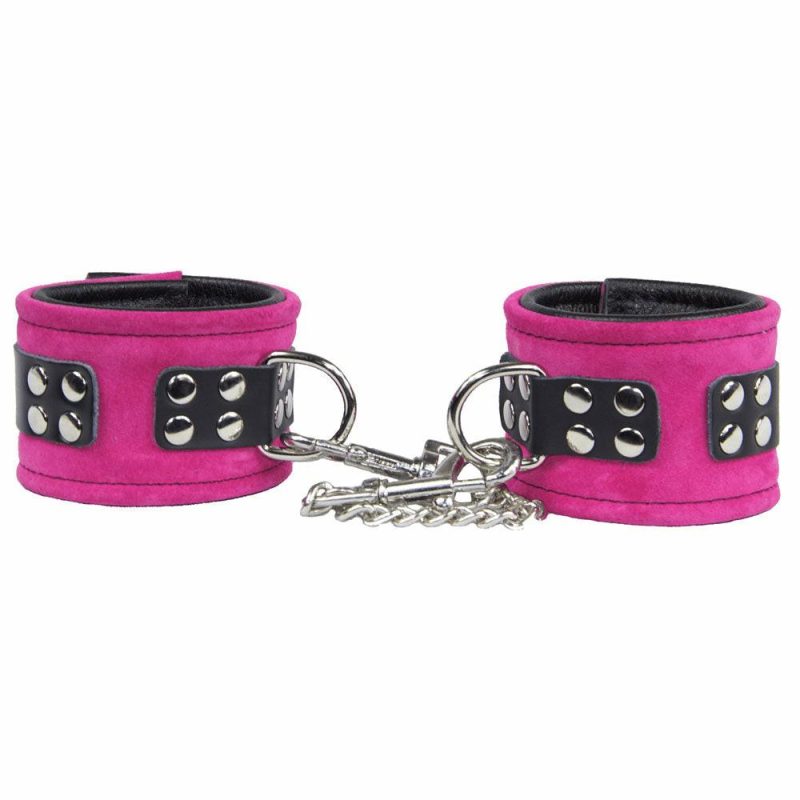 Suede Ankle Cuffs Bondage & Fetish Black