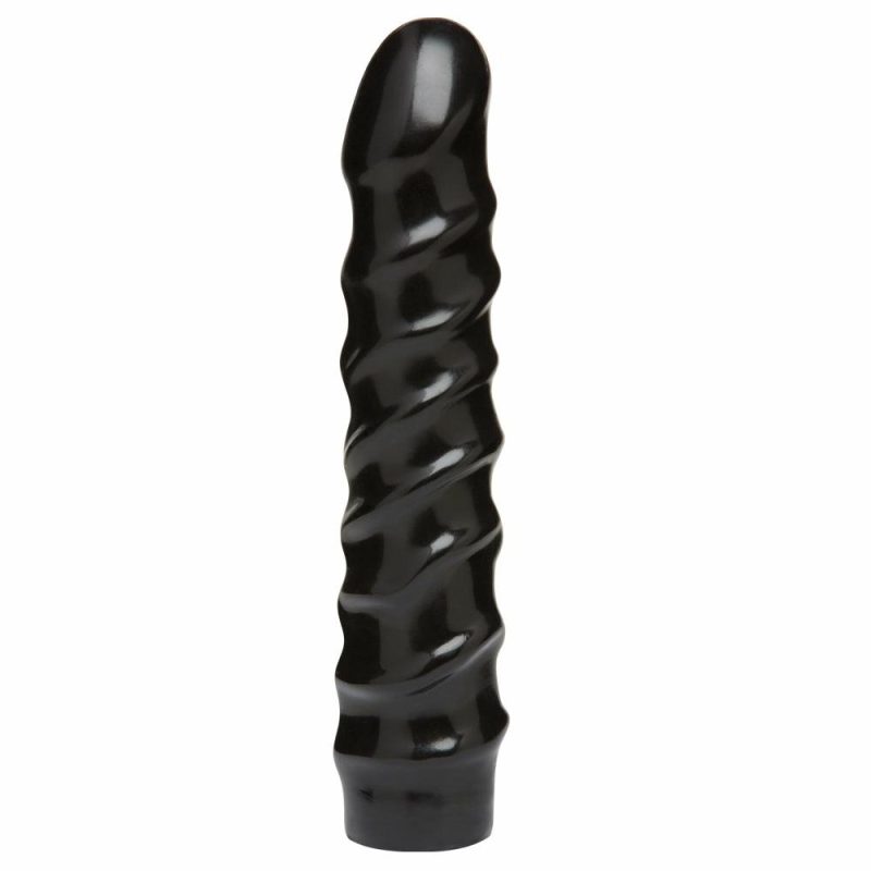 Vac-U-Lock 8″ Spiral Code Black Raging Hard-Ons Dildo Dildos