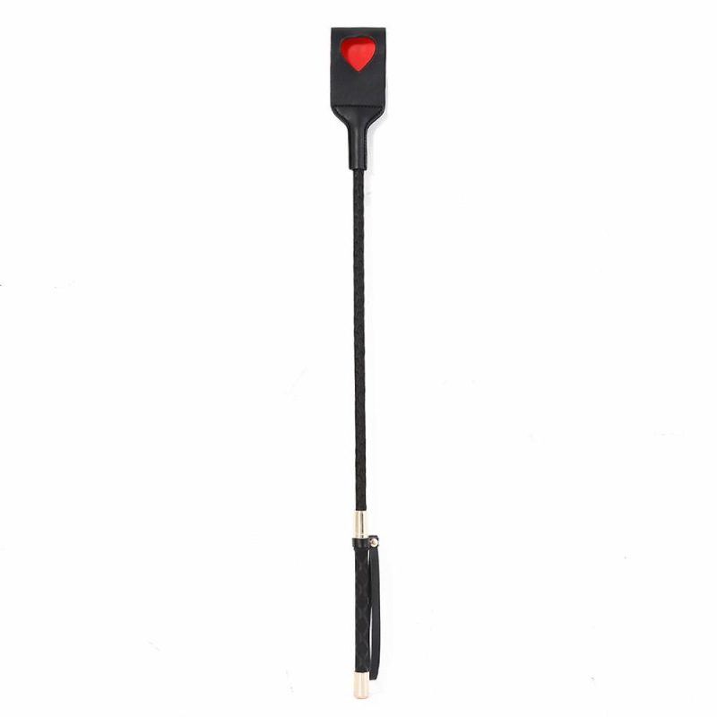 Yiwu Faux Leather Heart Cutout Riding Crop Bondage & Fetish