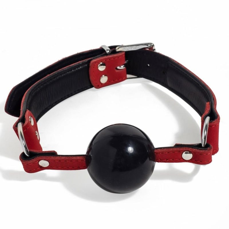 Zorba Leather Gag With Solid Rubber Ball Bondage & Fetish